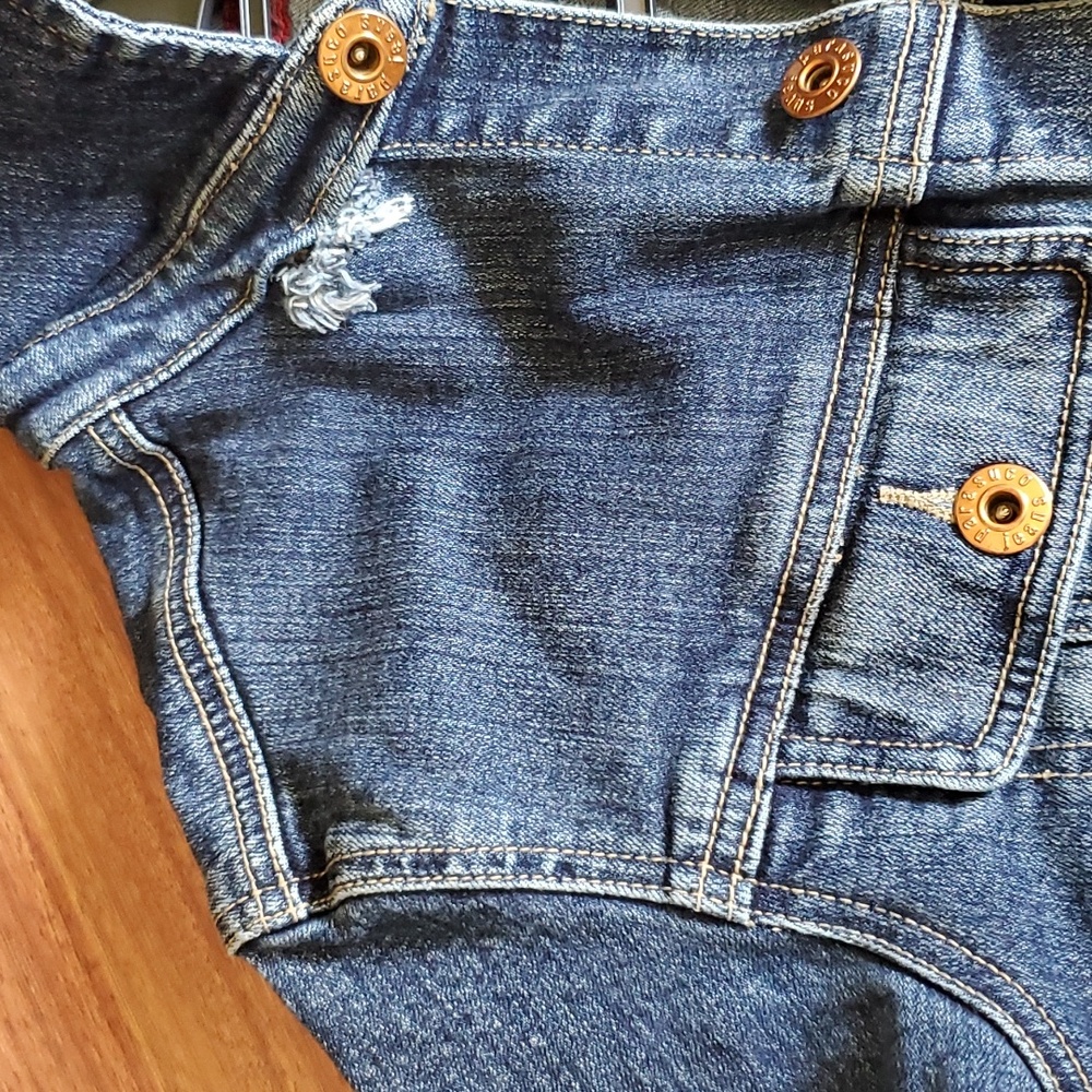 PARASUCO Ergonomic Jeans Denim Jacket Distressed Stretchy Slim Fit Small NWOT - Picture 9 of 9